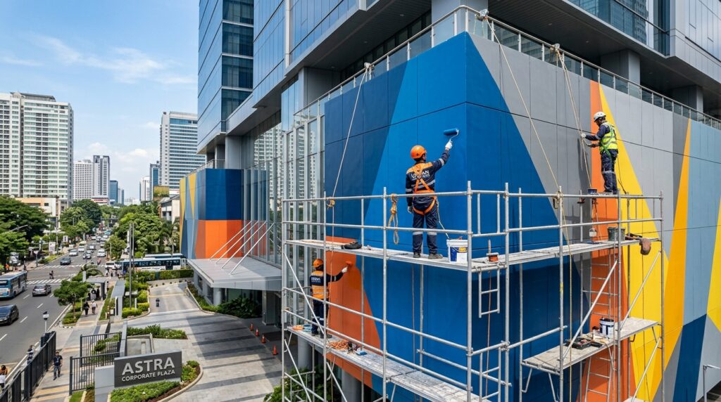 Commercial building painting