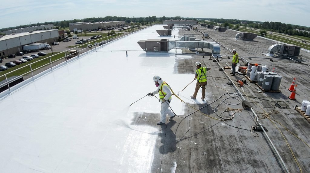 Commercial roof coating